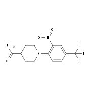 1-[2-Nitro-4-(trifluoromethyl)phenyl]piperidine-4-carboxamide