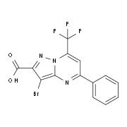 3-Bromo-5-phenyl-7-(trifluoromethyl)pyrazolo-[1,5-a]pyrimidine-2-carboxylic acid