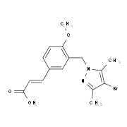 (2E)-3-{3-[(4-Bromo-3,5-dimethyl-1H-pyrazol-1-yl)-methyl]-4-methoxyphenyl}acrylic acid