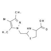 2-[(4-Bromo-3,5-dimethyl-1H-pyrazol-1-yl)methyl]-1,3-thiazolidine-4-carboxylic acid