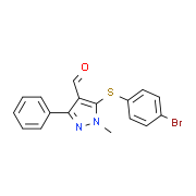 5-[(4-Bromophenyl)sulfanyl]-1-methyl-3-phenyl-1H-pyrazole-4-carbaldehyde