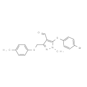 5-[(4-Bromophenyl)sulfanyl]-1-methyl-3-{[(4-methylphenyl)sulfanyl]methyl}-1H-pyrazole-4-carbaldehyde
