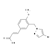 (2E)-3-{3-[(4-Bromo-1H-pyrazol-1-yl)methyl]-4-methoxyphenyl}acrylic acid
