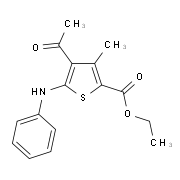 Ethyl 4-acetyl-5-anilino-3-methyl-2-thiophenecarboxylate