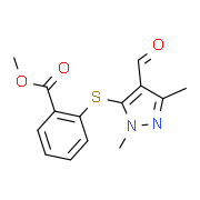 Methyl 2-[(4-formyl-1,3-dimethyl-1H-pyrazol-5-yl)sulfanyl]benzenecarboxylate
