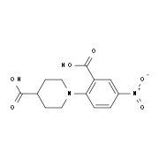 1-(2-Carboxy-4-nitrophenyl)-4-piperidinecarboxylic acid