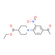 Ethyl 1-(4-acetyl-2-nitrophenyl)-4-piperidinecarboxylate