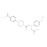 [{2-[4-(4-Acetylphenyl)piperazin-1-yl]-2-oxoethyl}(4-methoxyphenyl)amino]acetic acid