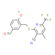 2-[(5-Formyl-2-methoxybenzyl)thio]-4-methyl-6-(trifluoromethyl)nicotinonitrile