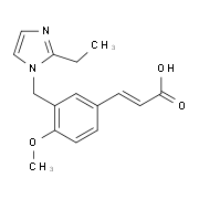 (2E)-3-{3-[(2-Ethyl-1H-imidazol-1-yl)methyl]-4-methoxyphenyl}acrylic acid