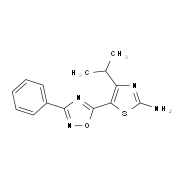 4-Isopropyl-5-(3-phenyl-1,2,4-oxadiazol-5-yl)-1,3-thiazol-2-amine