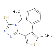 4-Ethyl-5-(5-methyl-4-phenylthien-3-yl)-4H-1,2,4-triazole-3-thiol