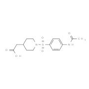 (1-{[4-(Acetylamino)phenyl]sulfonyl}piperidin-4-yl)acetic acid