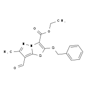 Ethyl 2-(benzylsulfanyl)-7-formyl-6-methylpyrazolo[5,1-b][1,3]thiazole-3-carboxylate