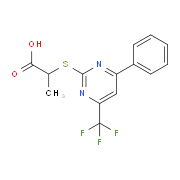 2-{[4-Phenyl-6-(trifluoromethyl)pyrimidin-2-yl]-thio}propanoic acid