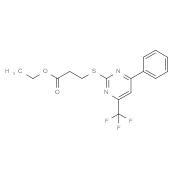 Ethyl 3-{[4-phenyl-6-(trifluoromethyl)pyrimidin-2-yl]thio}propanoate