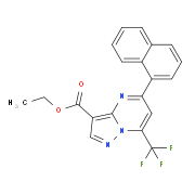 Ethyl 5-(1-naphthyl)-7-(trifluoromethyl)pyrazolo-[1,5-a]pyrimidine-3-carboxylate