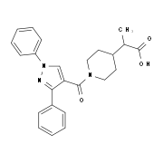 2-{1-[(1,3-Diphenyl-1H-pyrazol-4-yl)carbonyl]-piperidin-4-yl}propanoic acid