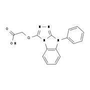 [(9-Phenyl-9H-[1,2,4]triazolo[4,3-a]benzimidazol-3-yl)thio]acetic acid