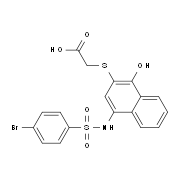 2-((4-(4-溴苯基磺酰氨基)-1-羟基萘-2-基)硫基)乙酸