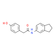 N-(2,3-Dihydro-1H-inden-5-yl)-2-(4-hydroxyphenyl)acetamide