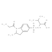 3-Methyl-2-{[(2-methyl-1-propionyl-2,3-dihydro-1H-indol-5-yl)sulfonyl]amino}butanoic acid