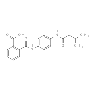 2-({4-[(3-Methylbutanoyl)amino]anilino}carbonyl)-benzoic acid