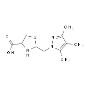 2-[(3,4,5-Trimethyl-1H-pyrazol-1-yl)methyl]-1,3-thiazolidine-4-carboxylic acid