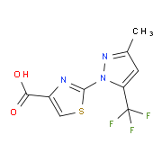 2-[3-Methyl-5-(trifluoromethyl)-1H-pyrazol-1-yl]-1,3-thiazole-4-carboxylic acid