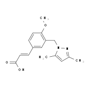 (2E)-3-{3-[(3,5-Dimethyl-1H-pyrazol-1-yl)methyl]-4-methoxyphenyl}acrylic acid