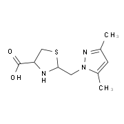 2-[(3,5-Dimethyl-1H-pyrazol-1-yl)methyl]-1,3-thiazolidine-4-carboxylic acid