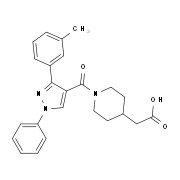 (1-{[3-(3-Methylphenyl)-1-phenyl-1H-pyrazol-4-yl]-carbonyl}piperidin-4-yl)acetic acid