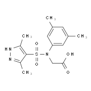 {(3,5-Dimethylphenyl)[(3,5-dimethyl-1H-pyrazol-4-yl)sulfonyl]amino}acetic acid
