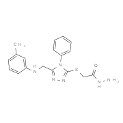 2-[(5-{[(3-Methylphenyl)amino]methyl}-4-phenyl-4H-1,2,4-triazol-3-yl)thio]acetohydrazide