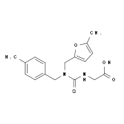 [({(4-Methylbenzyl)[(5-methyl-2-furyl)methyl]-amino}carbonothioyl)amino]acetic acid