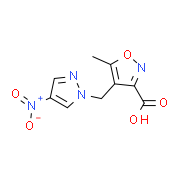 5-Methyl-4-[(4-nitro-1H-pyrazol-1-yl)methyl]-isoxazole-3-carboxylic acid