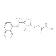 2-({4-Methyl-5-[1-(1-naphthylamino)ethyl]-4H-1,2,4-triazol-3-yl}thio)acetohydrazide