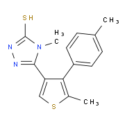 4-Methyl-5-[5-methyl-4-(4-methylphenyl)thien-3-yl]4H-1,2,4-triazole-3-thiol