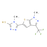 4-Methyl-5-[1-methyl-3-(trifluoromethyl)-1H-thieno[2,3-c]pyrazol-5-yl]-4H-1,2,4-triazole-3-thiol