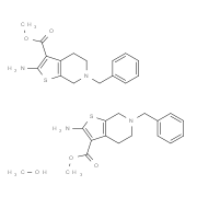 Methyl 2-amino-6-benzyl-4,5,6,7-tetrahydrothieno-[2,3-c]pyridine-3-carboxylate - methanol (2:1)
