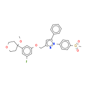 3-[[3-fluoro-5-(tetrahydro-4-methoxy-2H-pyran-4-yl)phenoxy]methyl]-1-[4-(methylsulfonyl)phenyl]-5-phenyl-1H-pyrazole