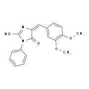 (5E)-5-(3,4-Dimethoxybenzylidene)-2-mercapto-3-phenyl-3,5-dihydro-4H-imidazol-4-one