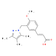 (2E)-3-{4-Methoxy-3-[(3,4,5-trimethyl-1H-pyrazol-1-yl)methyl]phenyl}acrylic acid