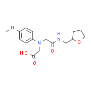 ((4-Methoxyphenyl){2-oxo-2-[(tetrahydrofuran-2-ylmethyl)amino]ethyl}amino)acetic acid