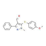 5-[(4-Methoxyphenyl)sulfanyl]-1-methyl-3-phenyl-1H-pyrazole-4-carbaldehyde