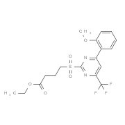 Ethyl 4-{[4-(2-methoxyphenyl)-6-(trifluoromethyl)-pyrimidin-2-yl]sulfonyl}butanoate