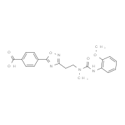 4-(3-{2-[{[(2-Methoxyphenyl)amino]carbonyl}(methyl)amino]ethyl}-1,2,4-oxadiazol-5-yl)benzoic acid