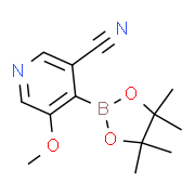 5-Methoxy-4-(4,4,5,5-tetramethyl-1,3,2-dioxaborolan-2-yl)nicotinonitrile