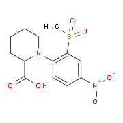 1-[2-(Methylsulfonyl)-4-nitrophenyl]piperidine-2-carboxylic acid