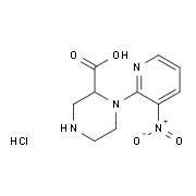 1-(3-Nitro-pyridin-2-yl)-piperazine-2-carboxylic acid hydrochloride